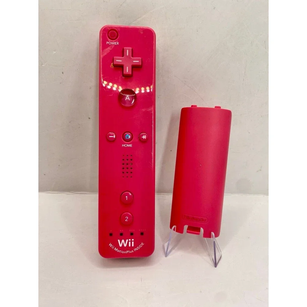 Official Nintendo Motion Plus Controller Pink Wii Remote OEM - Tested